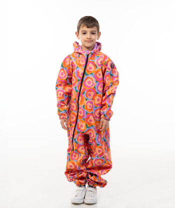 Waterproof Softshell Overall Comfy Colorful Roses Jumpsuit