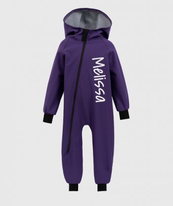Waterproof Softshell Overall Comfy Dark Purple Jumpsuit
