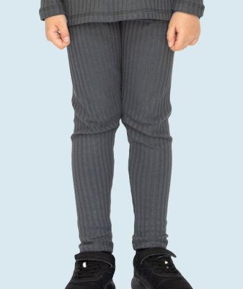 Ribbed-Knit Pants Anthracite
