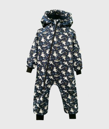 Waterproof Softshell Overall Comfy Smiley Sharks Jumpsuit